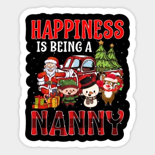 Happiness Is Being A Nanny Christmas Sticker